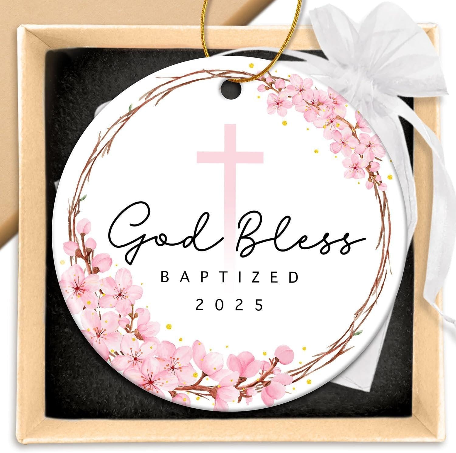 Personalized Christmas Ornament and Ornament Baptism Gift for Boy, Nativity Scene Christmas Ornament, Jesus Birth Christmas Decor DCLAF09